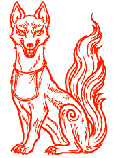 白狐阿形A(咥え宝珠)