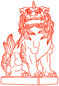 狛犬 吽形A(角付き)